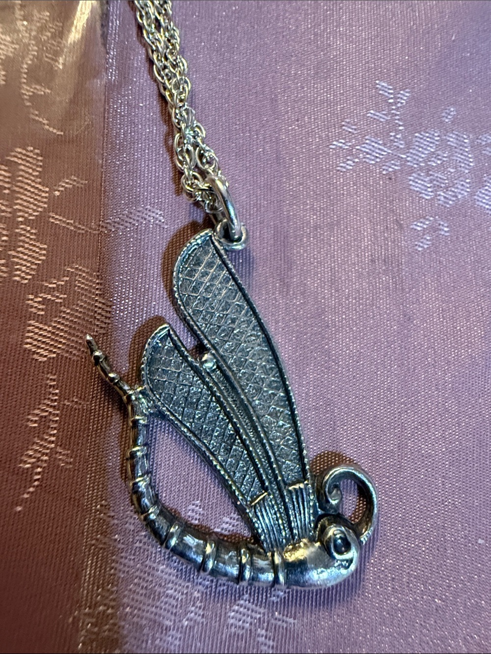Sterling Silver Dragonfly Pendant Necklace